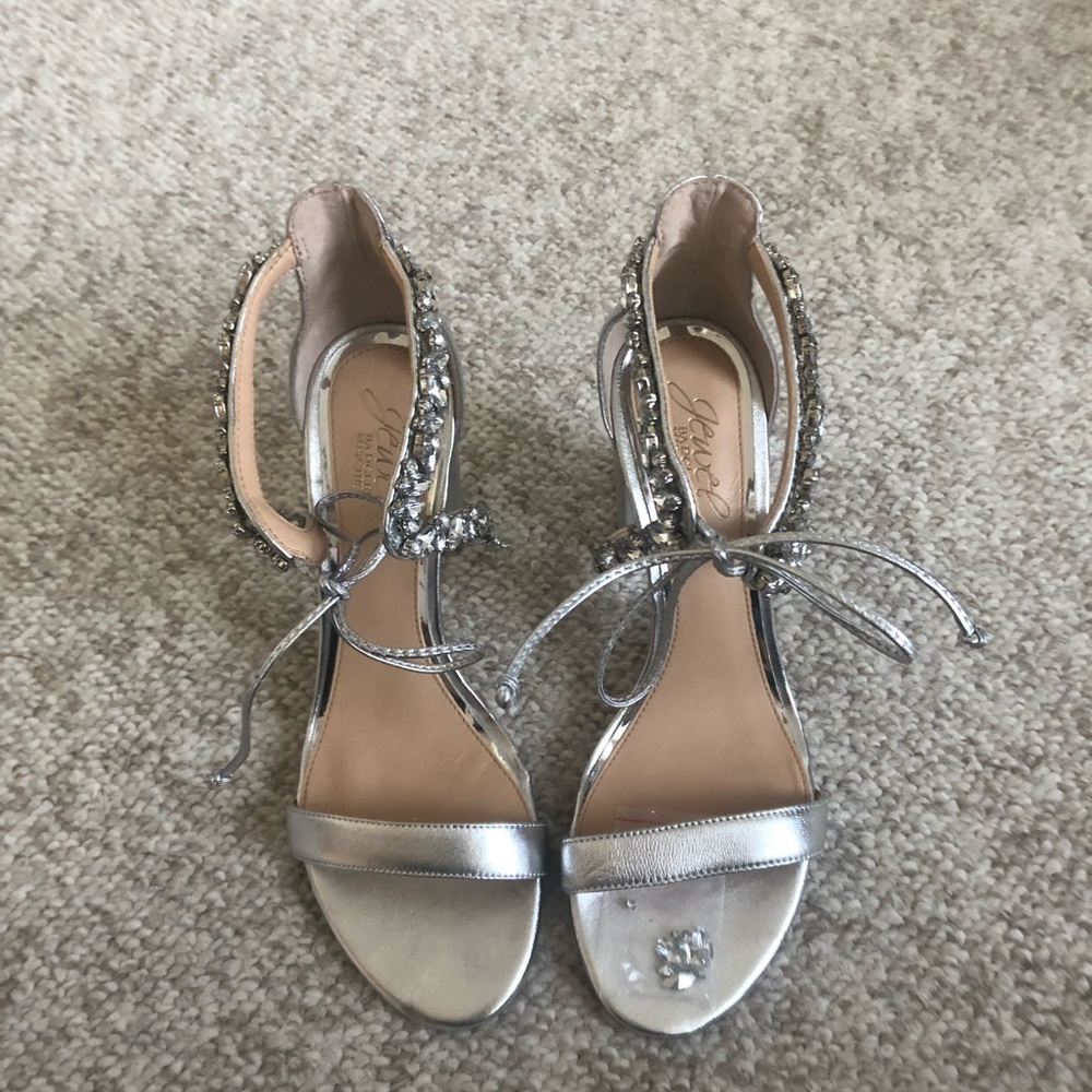 Jewel by Badgley Mischka silver sandals